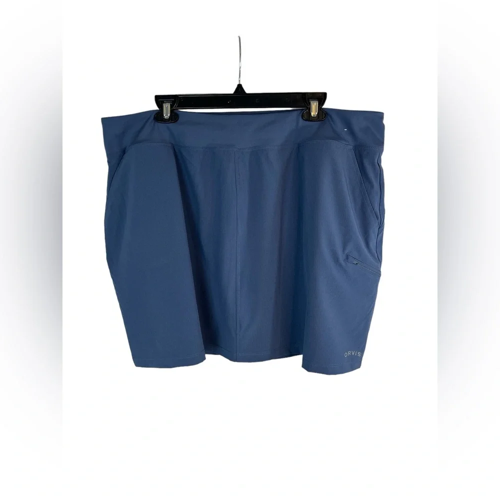 Orvis woman’s blue skort athleasiure golf tennis travel size XXL